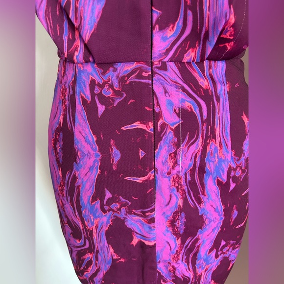 CHELSEA28 Purple Sleveless Faux Wrap Dress - Picture 6 of 8